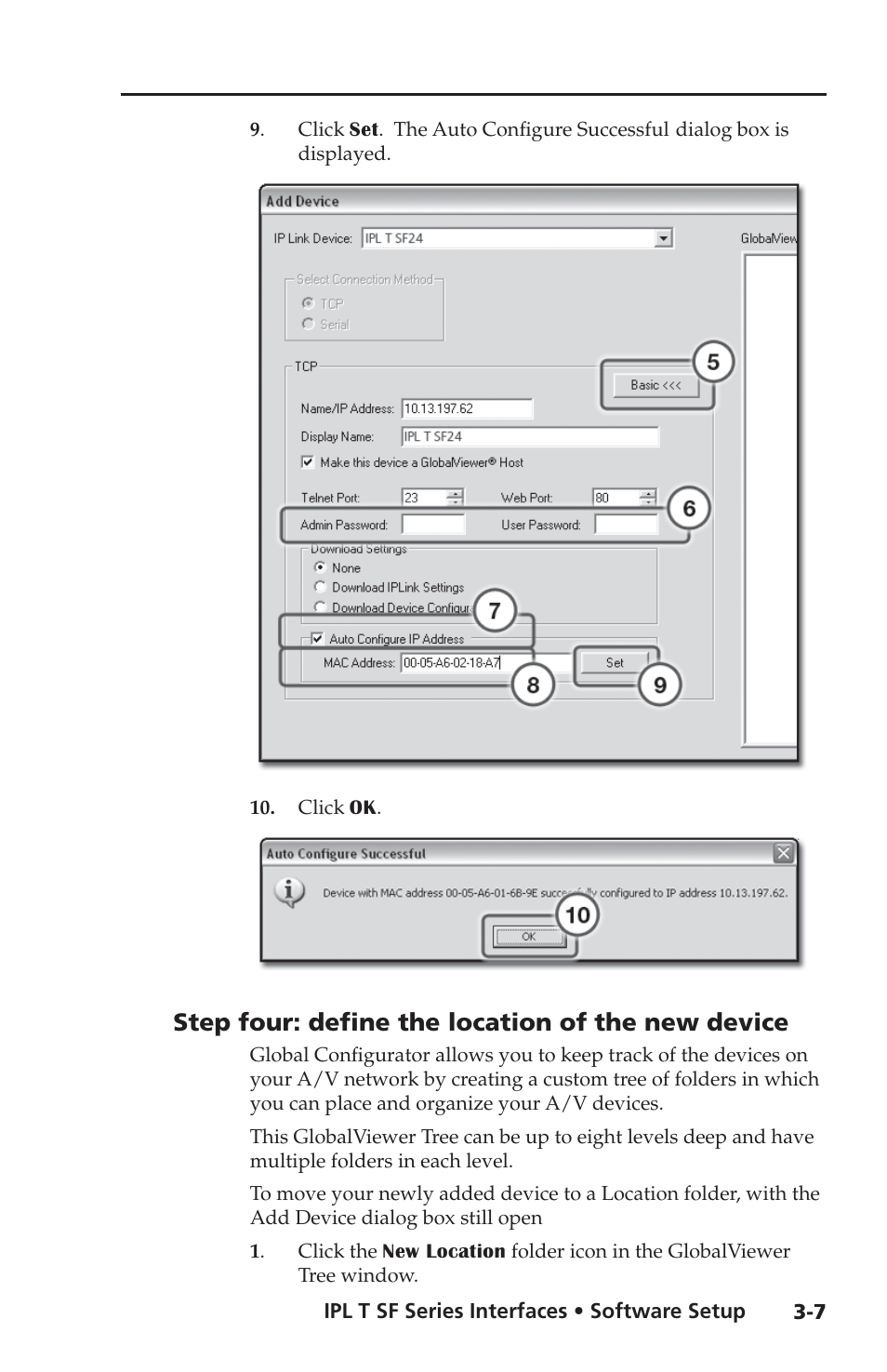 Step four: define the location of the new device | Extron Electronics IPL T SF Series User Manual | Page 27 / 51