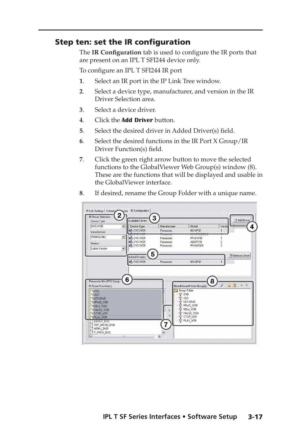 Step ten: set the ir configuration, Step ten: set the ir configuration -17 | Extron Electronics IPL T SF Series User Manual | Page 37 / 51