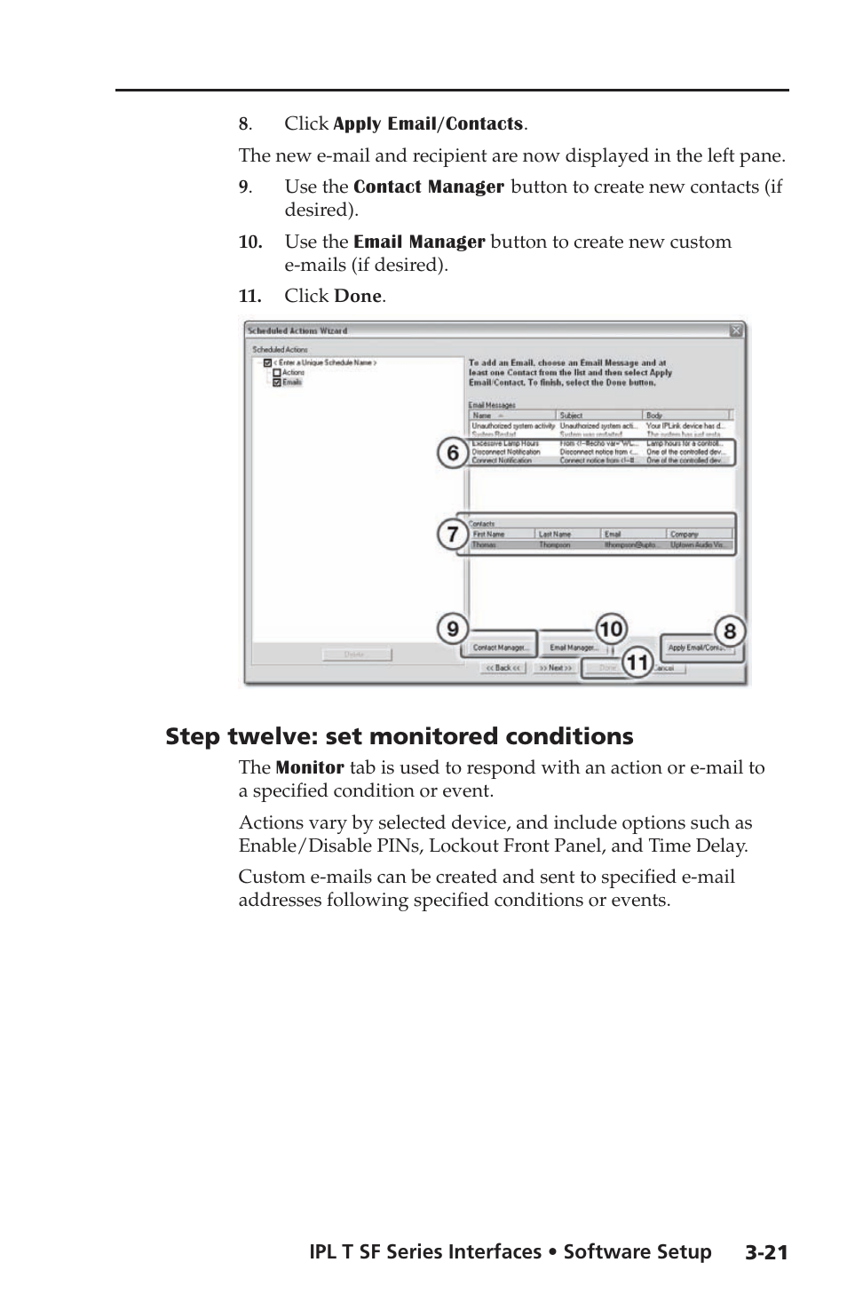 Step twelve: set monitored conditions, Step twelve: set monitored conditions -21 | Extron Electronics IPL T SF Series User Manual | Page 41 / 51