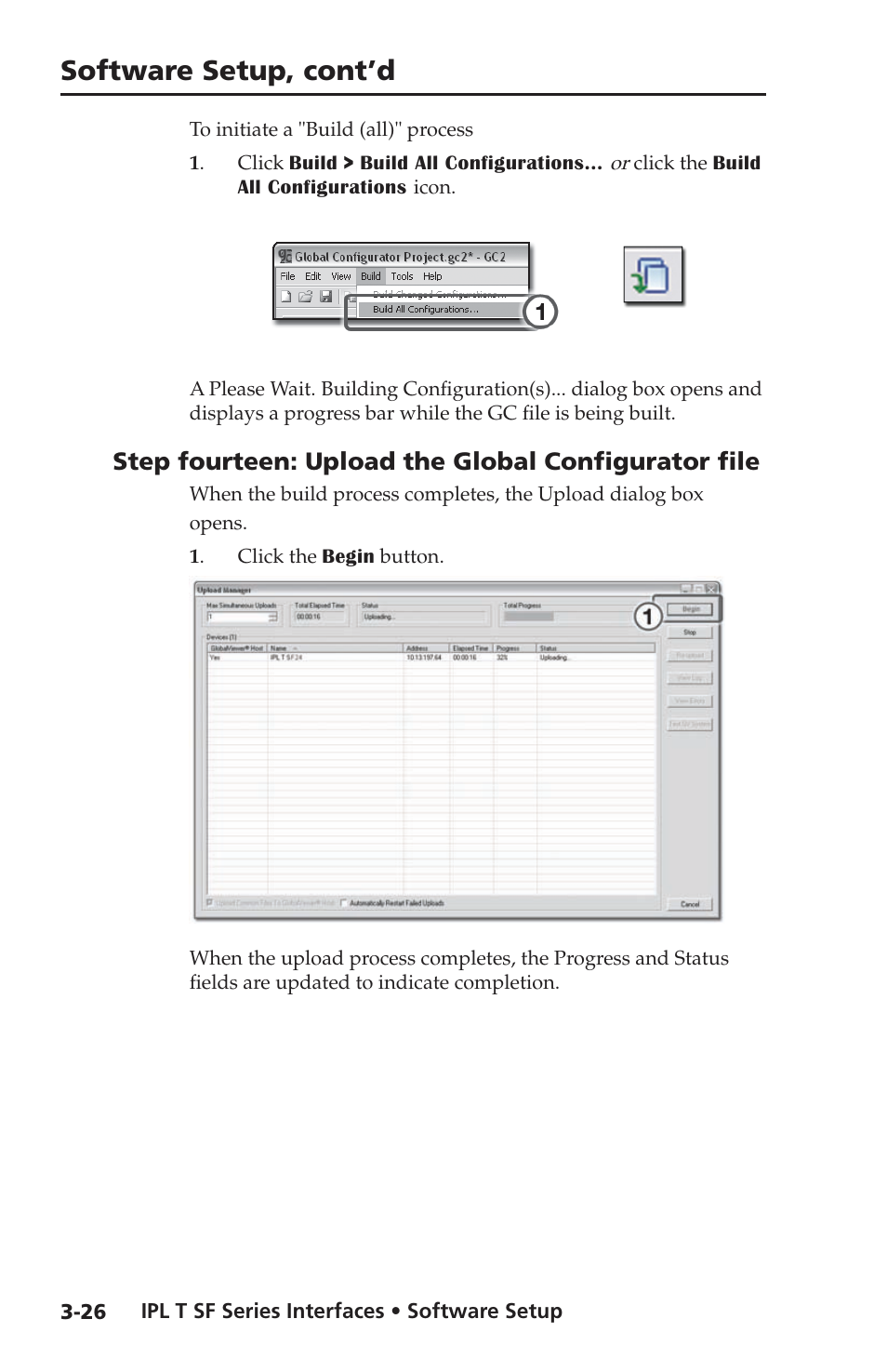 Step fourteen: upload the global configurator file, Software setup, cont’d | Extron Electronics IPL T SF Series User Manual | Page 46 / 51