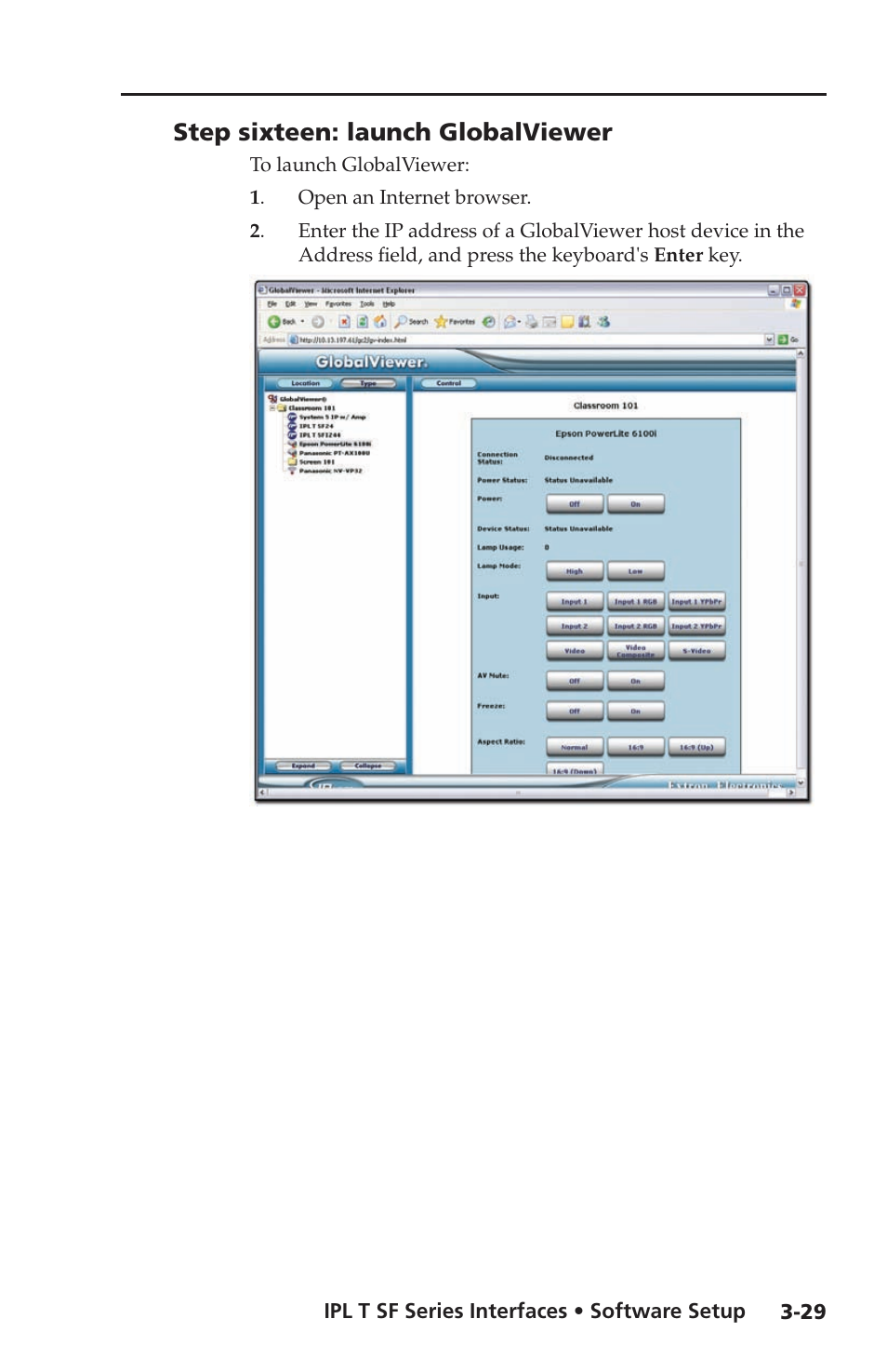 Step sixteen: launch globalviewer, Extron’s warranty, Step sixteen: launch globalviewer -29 | Extron Electronics IPL T SF Series User Manual | Page 49 / 51