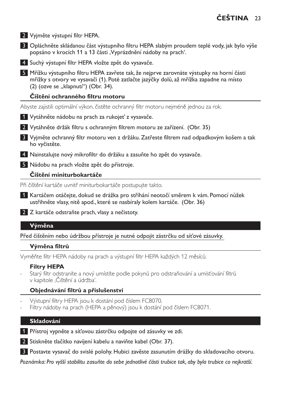 Philips FC8140 User Manual | Page 23 / 120