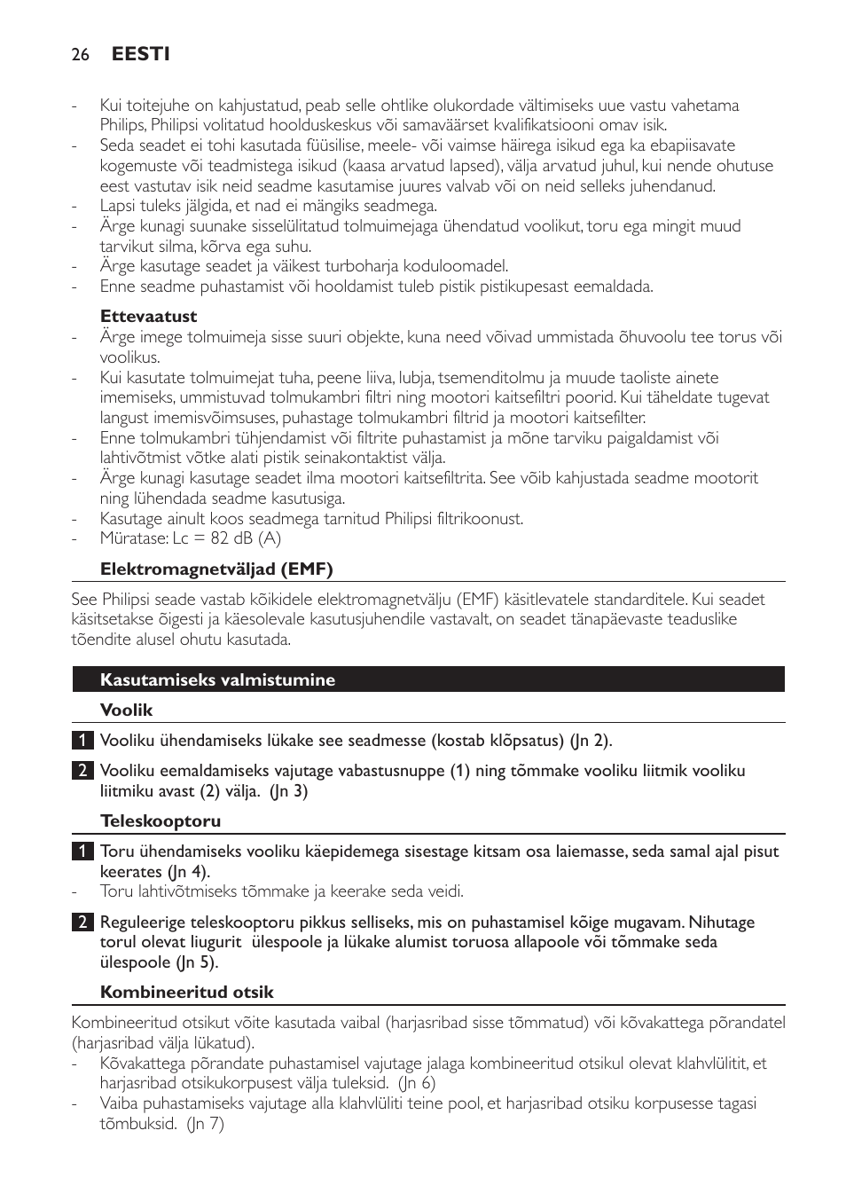 Philips FC8140 User Manual | Page 26 / 120