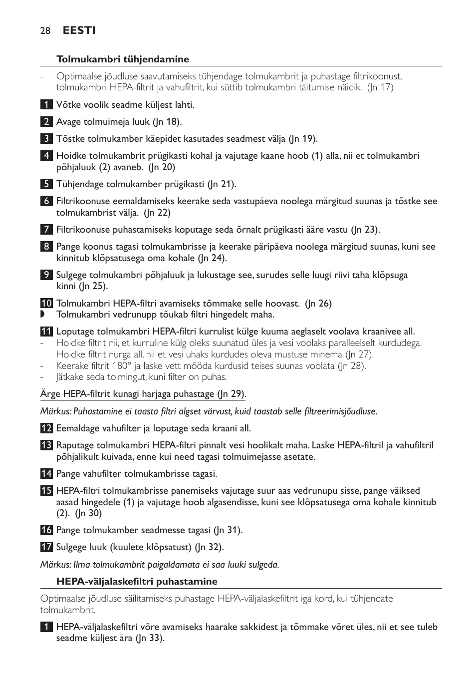 Philips FC8140 User Manual | Page 28 / 120