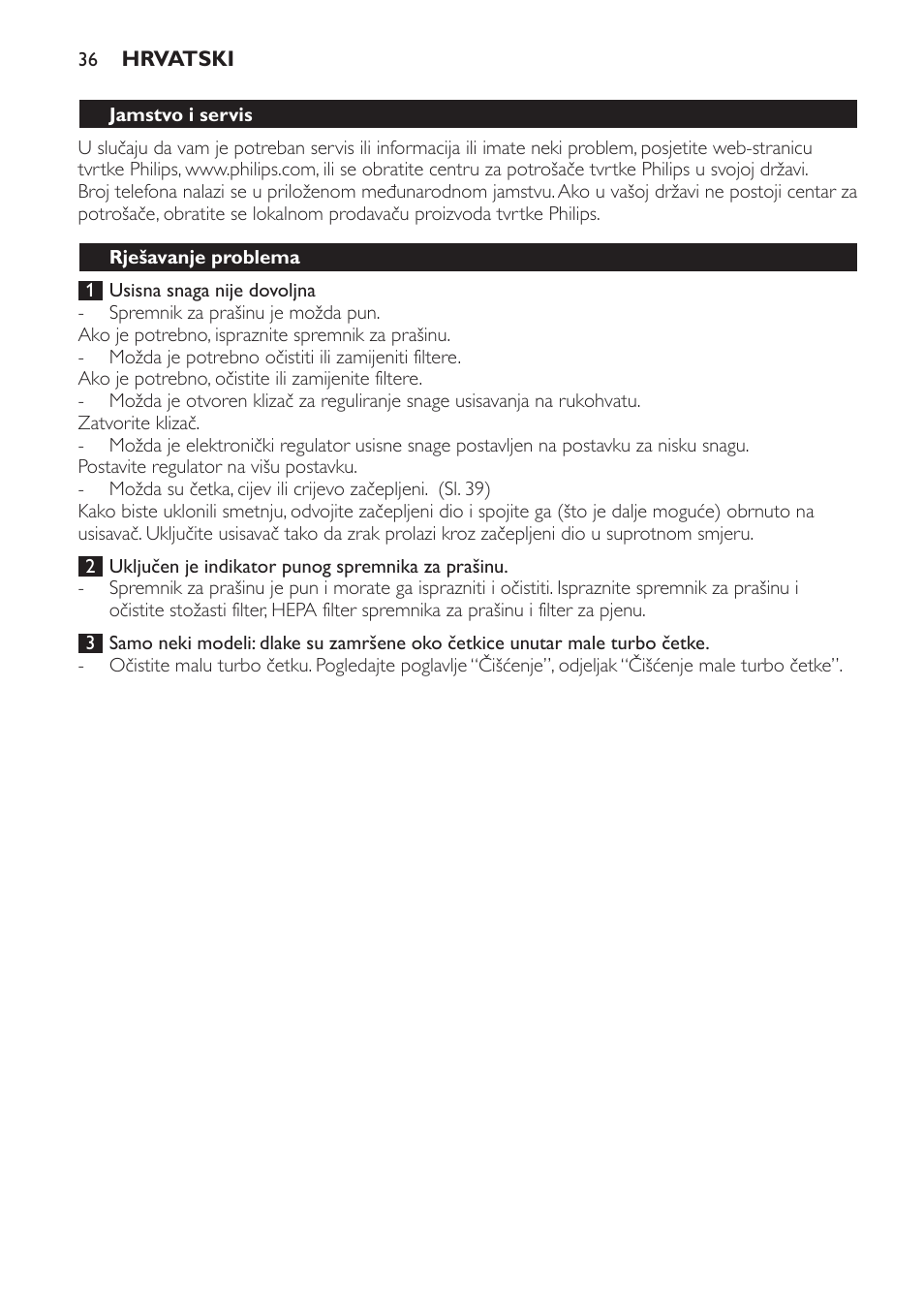 Philips FC8140 User Manual | Page 36 / 120