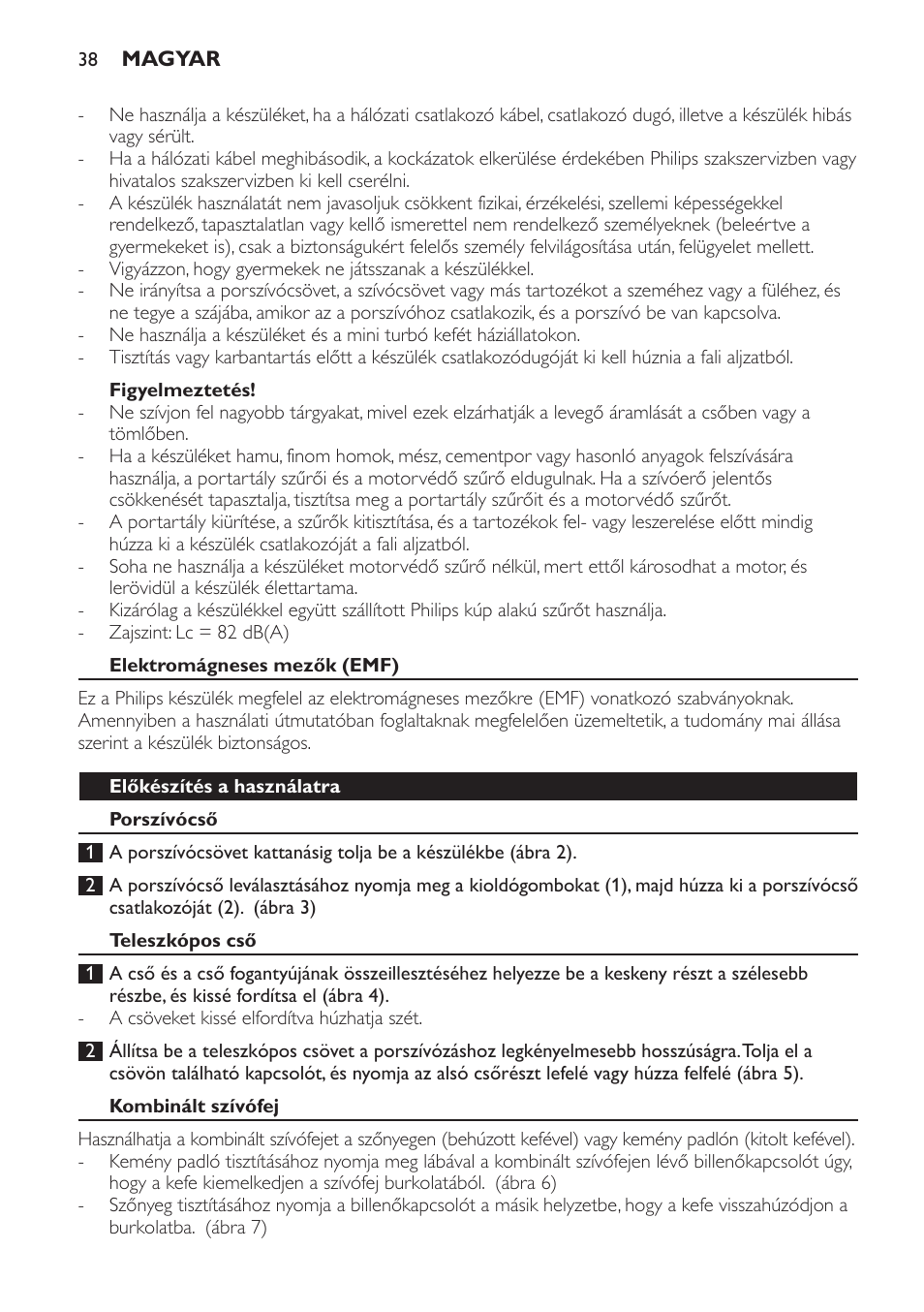 Philips FC8140 User Manual | Page 38 / 120