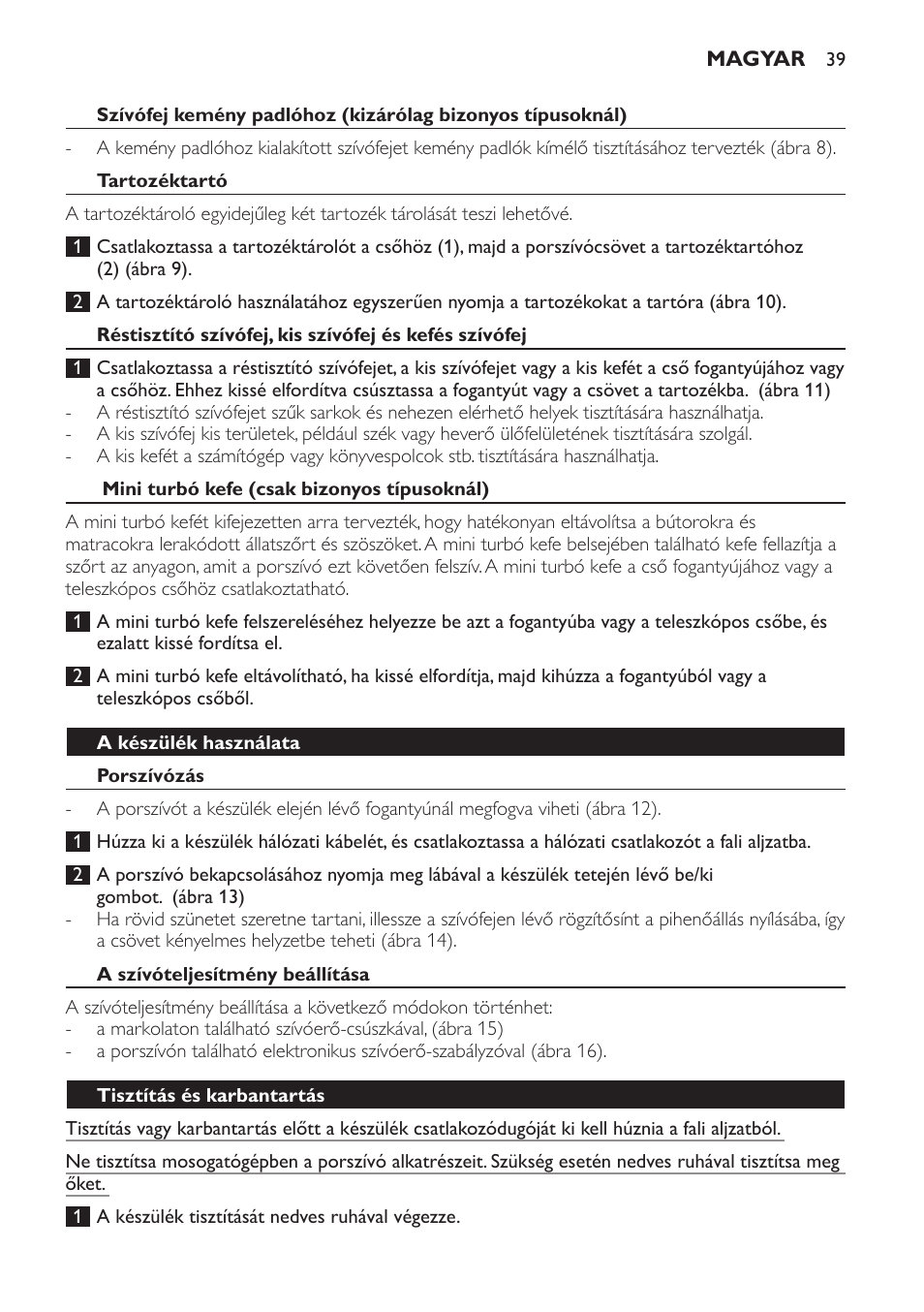 Philips FC8140 User Manual | Page 39 / 120