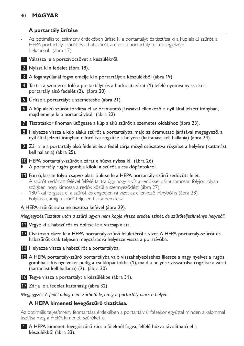 Philips FC8140 User Manual | Page 40 / 120