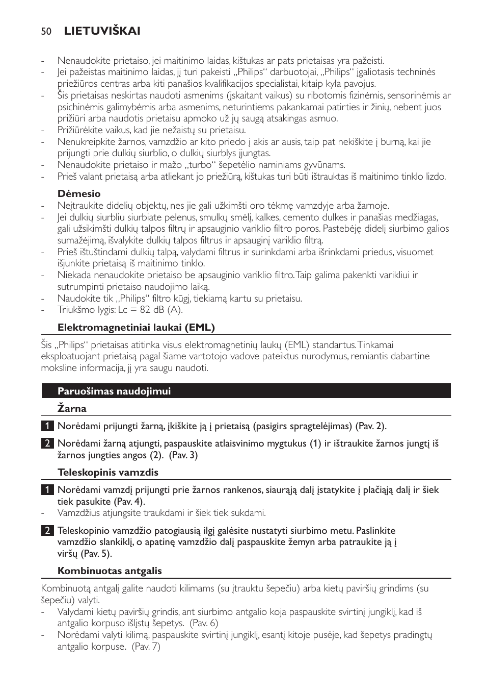 Philips FC8140 User Manual | Page 50 / 120