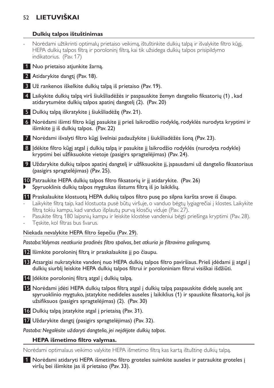 Philips FC8140 User Manual | Page 52 / 120