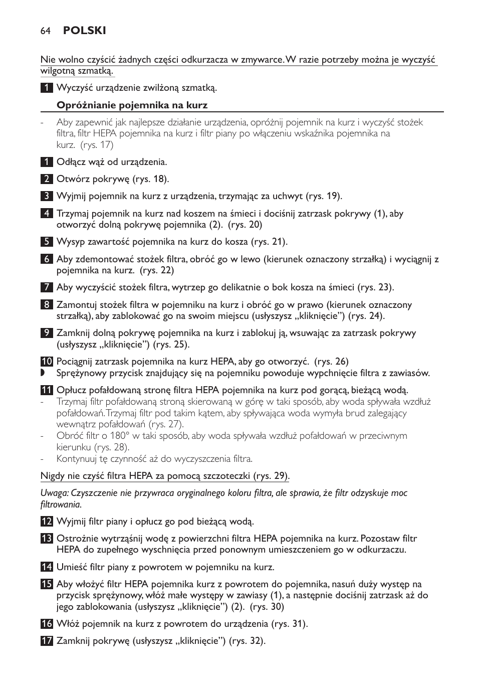 Philips FC8140 User Manual | Page 64 / 120