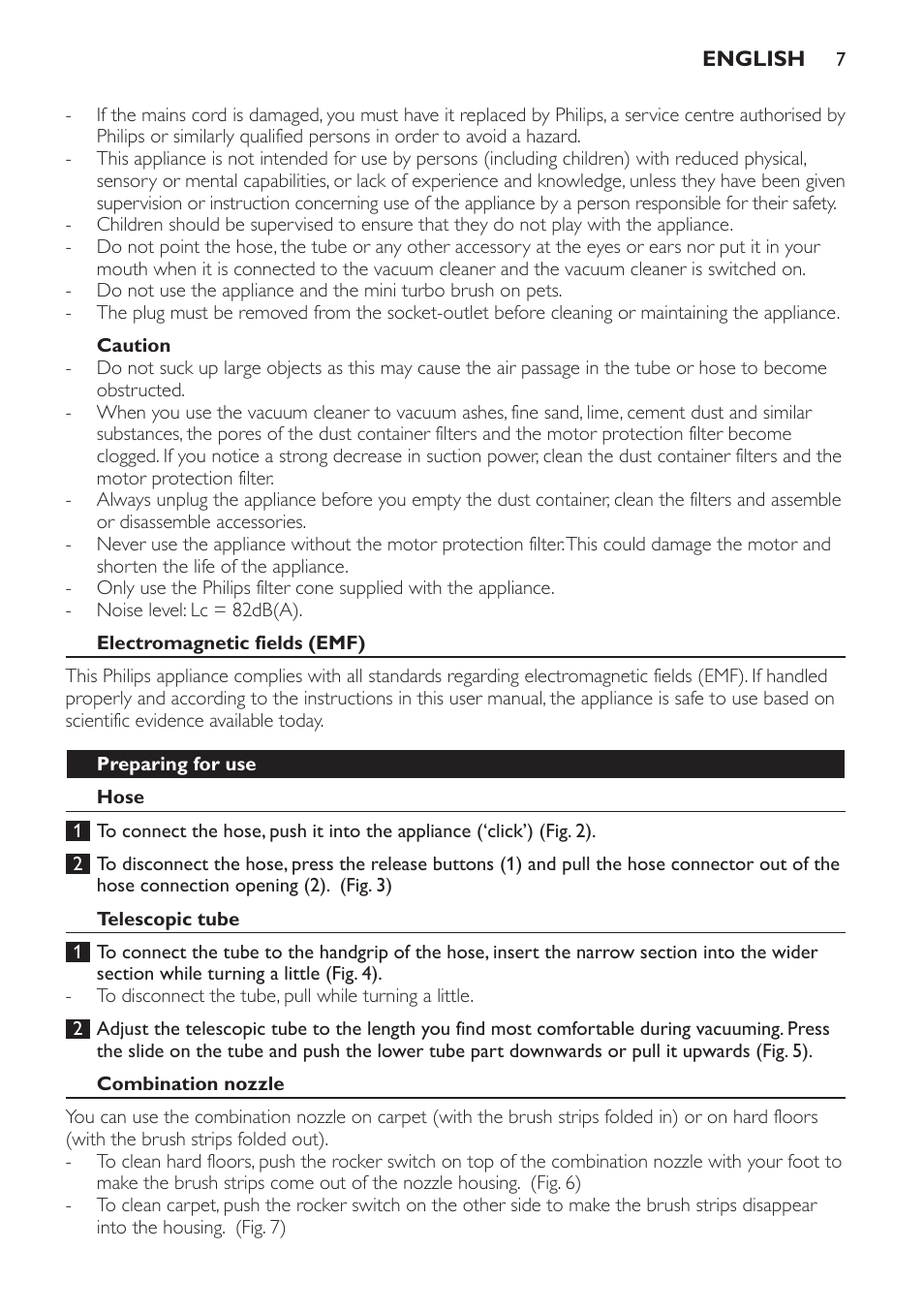 Philips FC8140 User Manual | Page 7 / 120