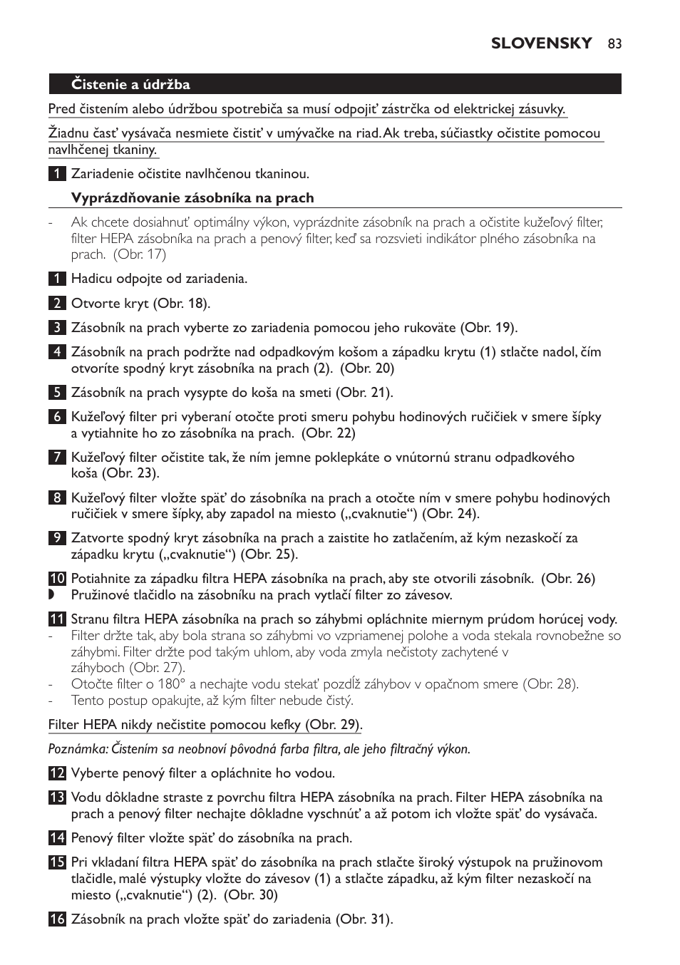 Philips FC8140 User Manual | Page 83 / 120