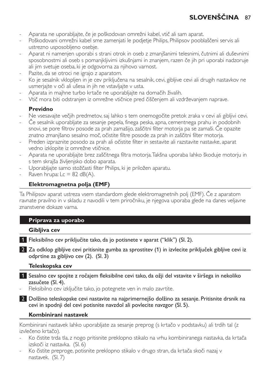 Philips FC8140 User Manual | Page 87 / 120