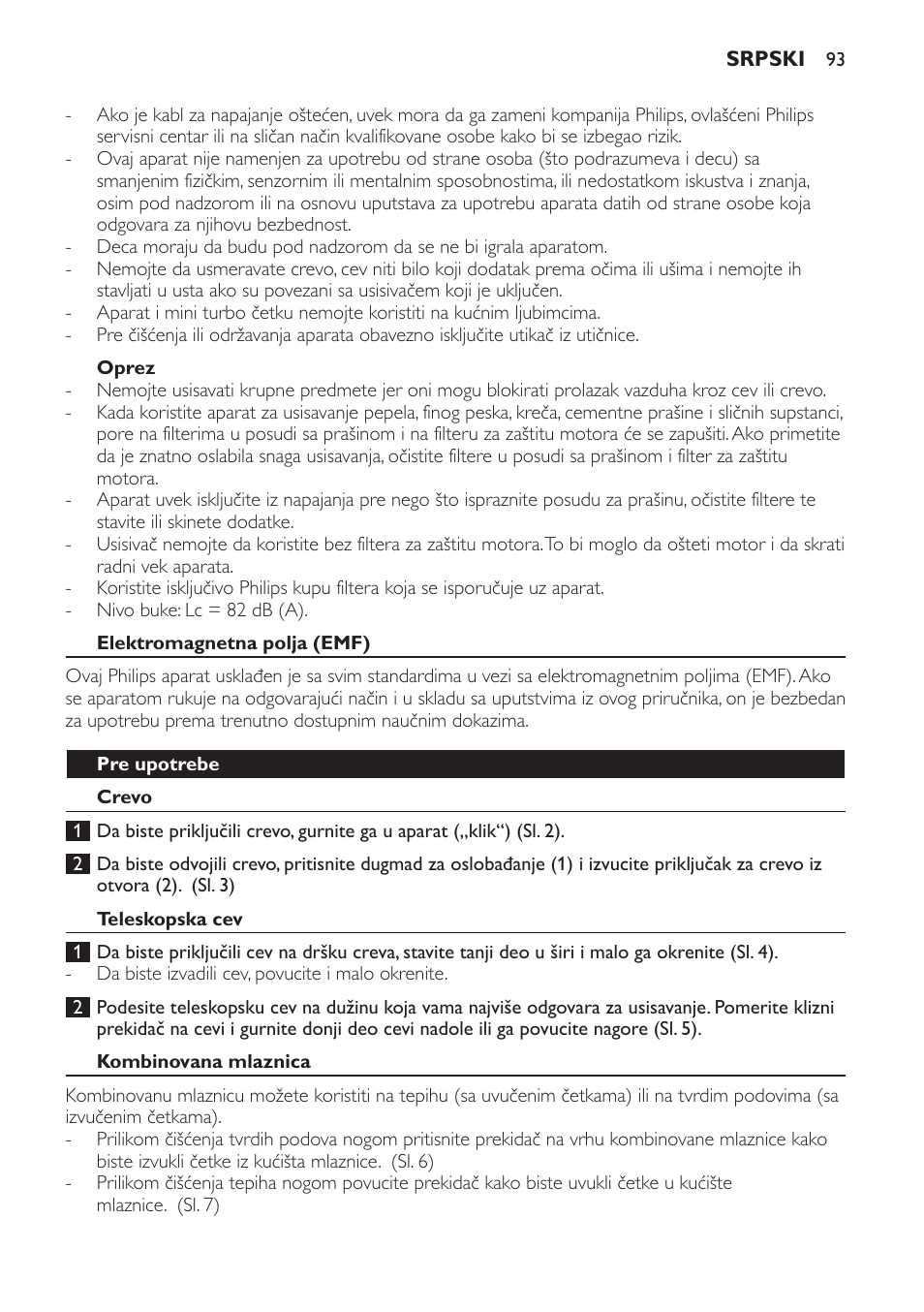 Philips FC8140 User Manual | Page 93 / 120