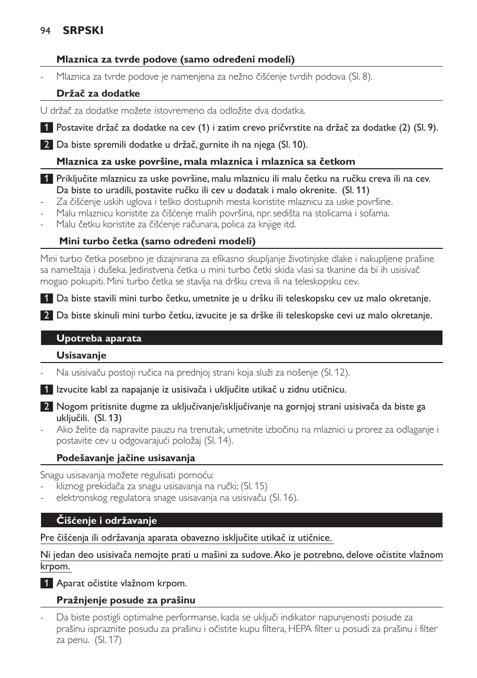 Philips FC8140 User Manual | Page 94 / 120