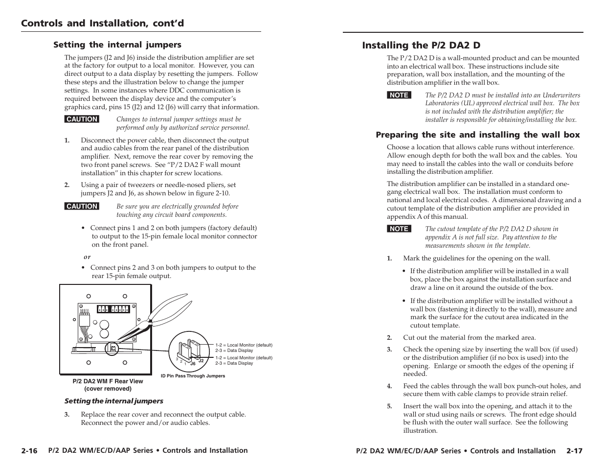 Extron Electronics P-2 DA2 WM F, WM F AAP, EC F, D User Manual | Page 14 / 25