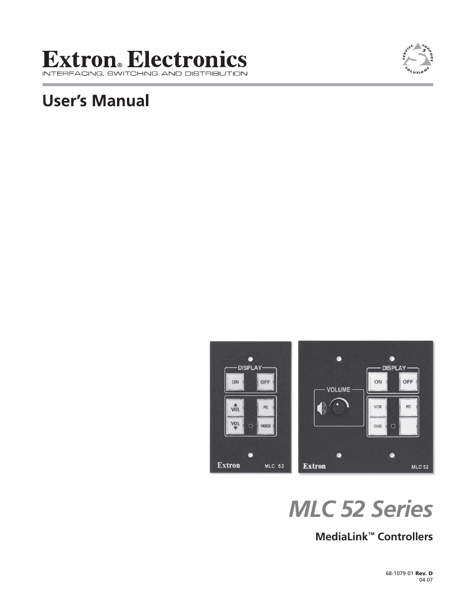 Extron electronic MEDIALINK MLC 52 User Manual | 124 pages