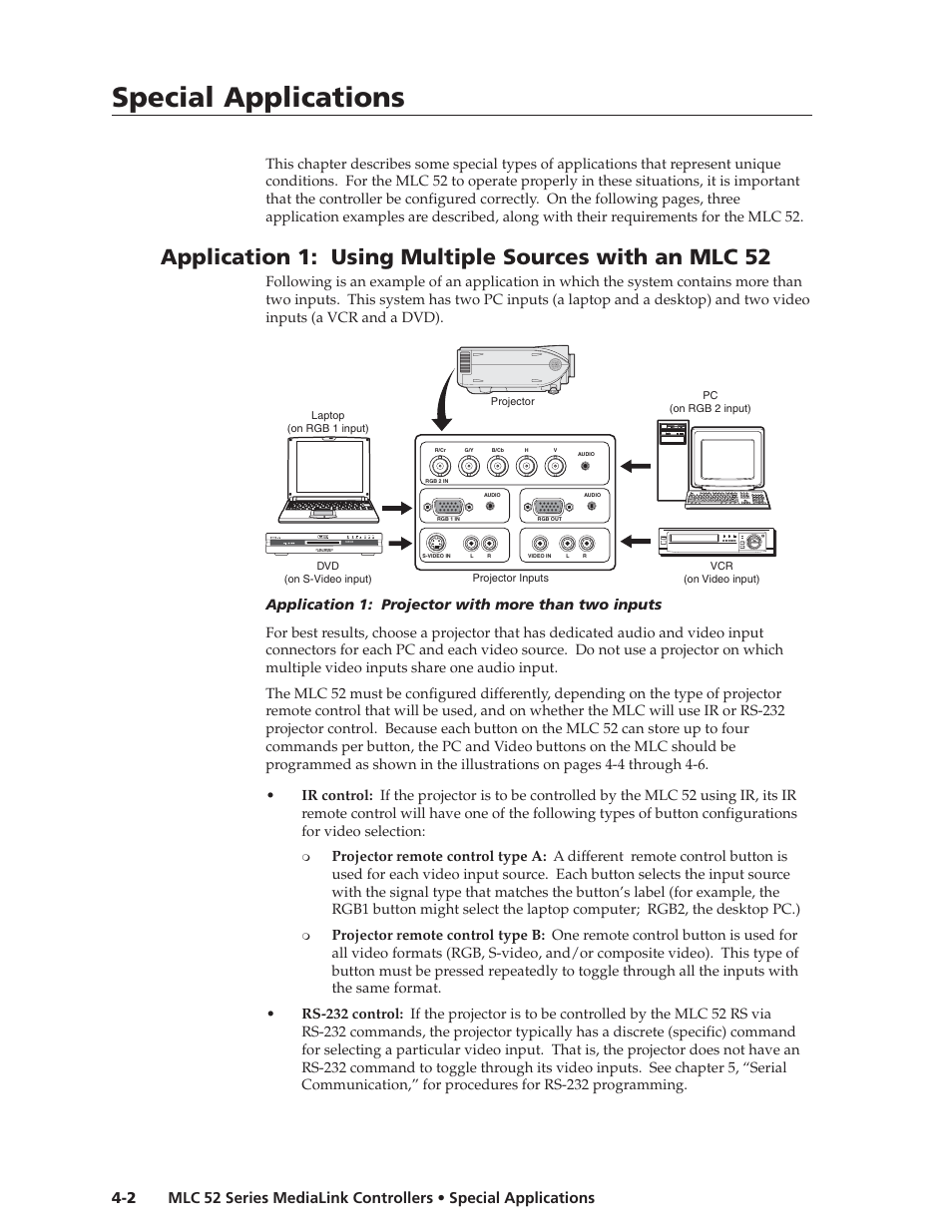 Special applications | Extron electronic MEDIALINK MLC 52 User Manual | Page 46 / 124