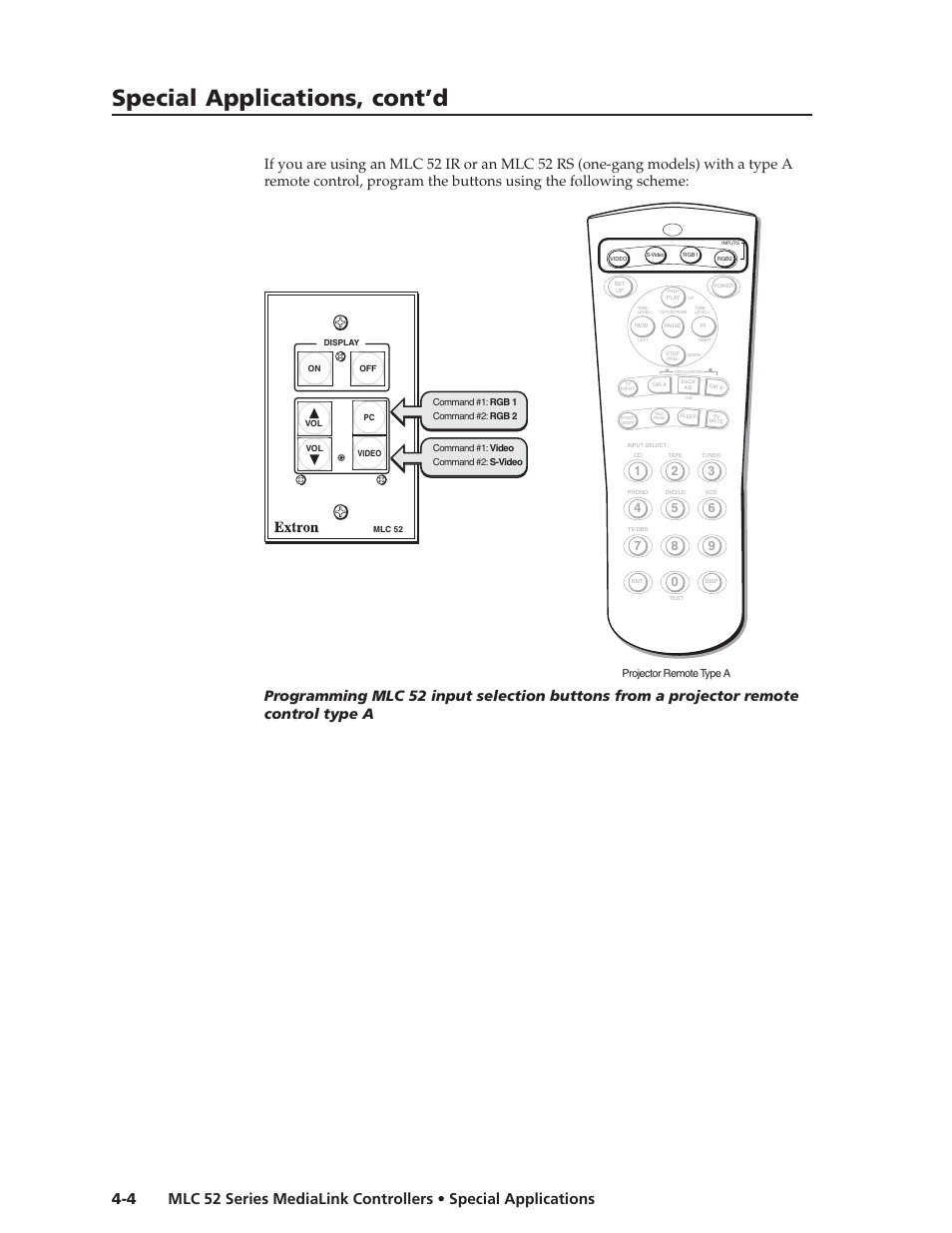 Special applications, cont’d | Extron electronic MEDIALINK MLC 52 User Manual | Page 48 / 124