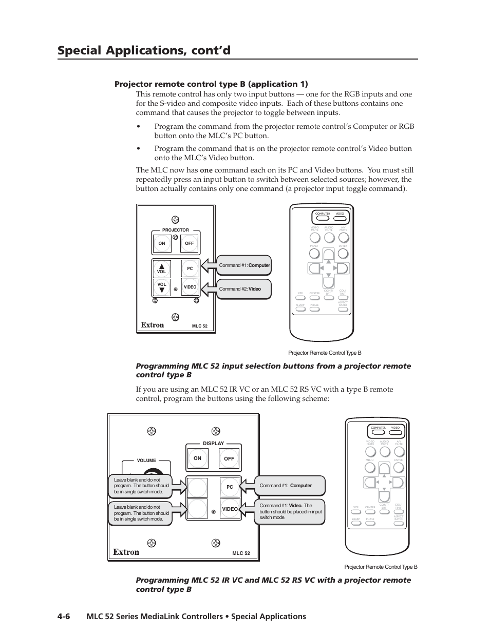 Special applications, cont’d | Extron electronic MEDIALINK MLC 52 User Manual | Page 50 / 124