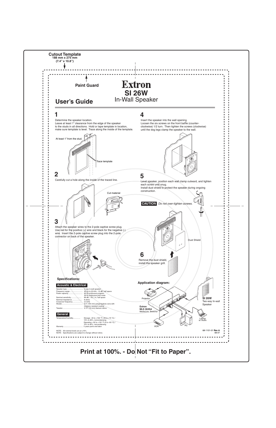 Extron electronic S1 26W User Manual | 1 page
