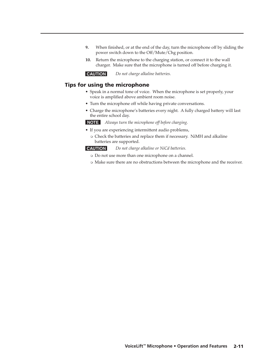 Tips for using the microphone, Tips for using the microphone -11, Preliminar y | Extron electronic VLM 2000 User Manual | Page 21 / 64