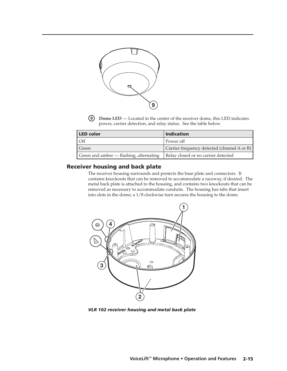 Receiver housing and back plate, Receiver housing and back plate -15, Preliminar y | Extron electronic VLM 2000 User Manual | Page 25 / 64