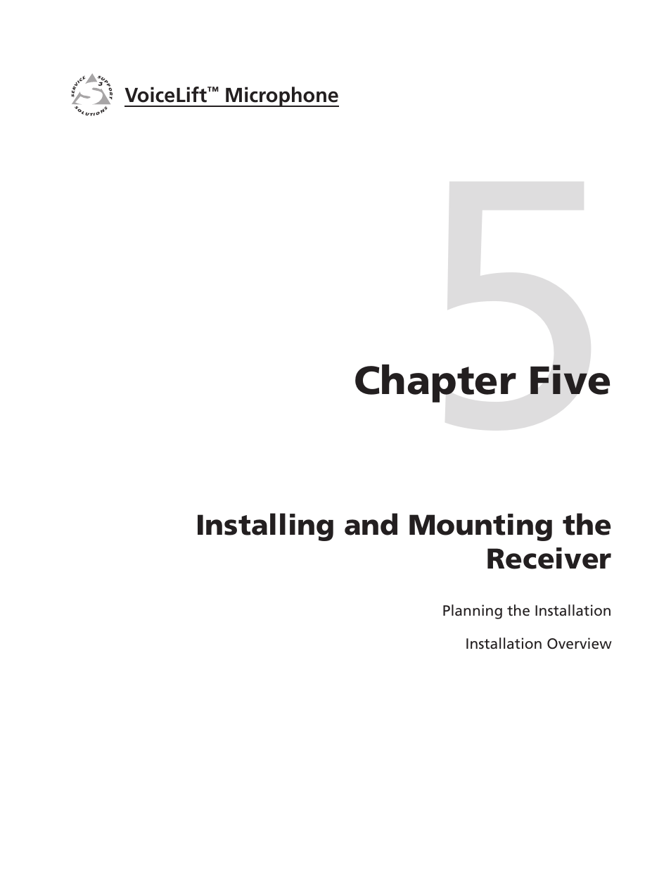 Chapter five, Installing and mounting the receiver | Extron electronic VLM 2000 User Manual | Page 45 / 64