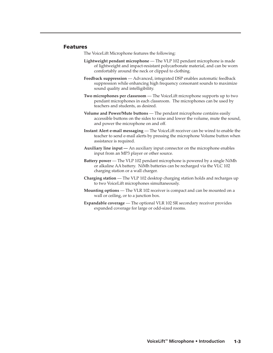 Features, Features -3, Preliminar y | Extron electronic VLM 2000 User Manual | Page 9 / 64