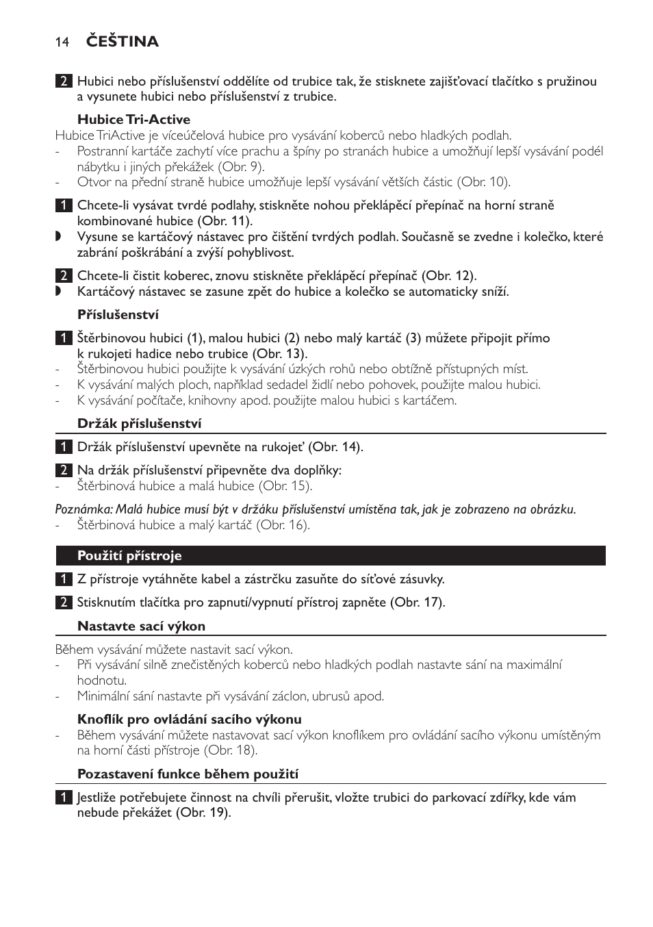 Philips FC9152 User Manual | Page 14 / 100