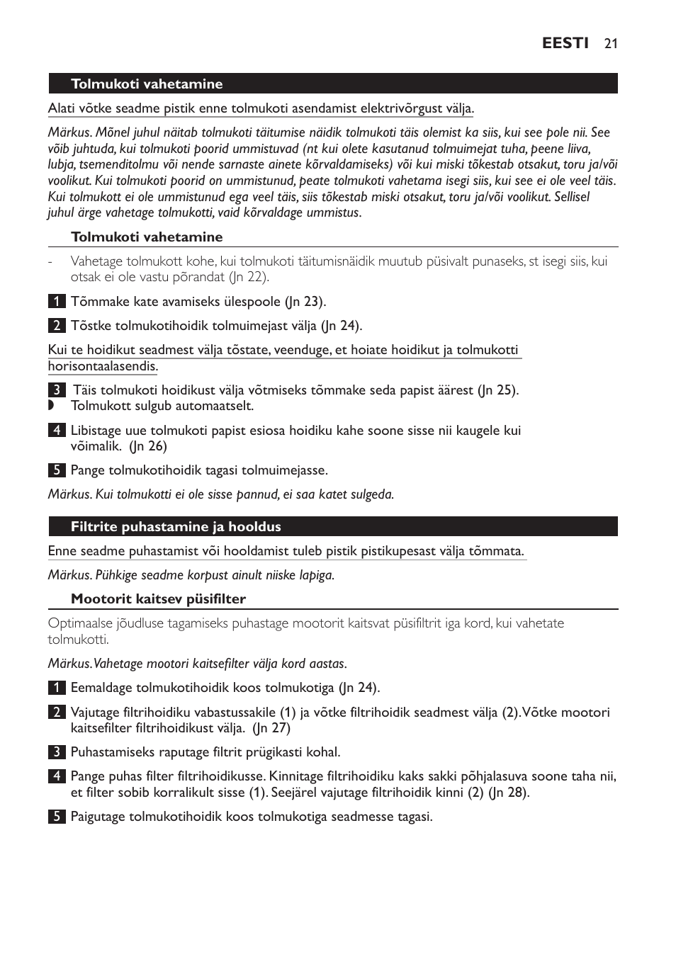 Philips FC9152 User Manual | Page 21 / 100