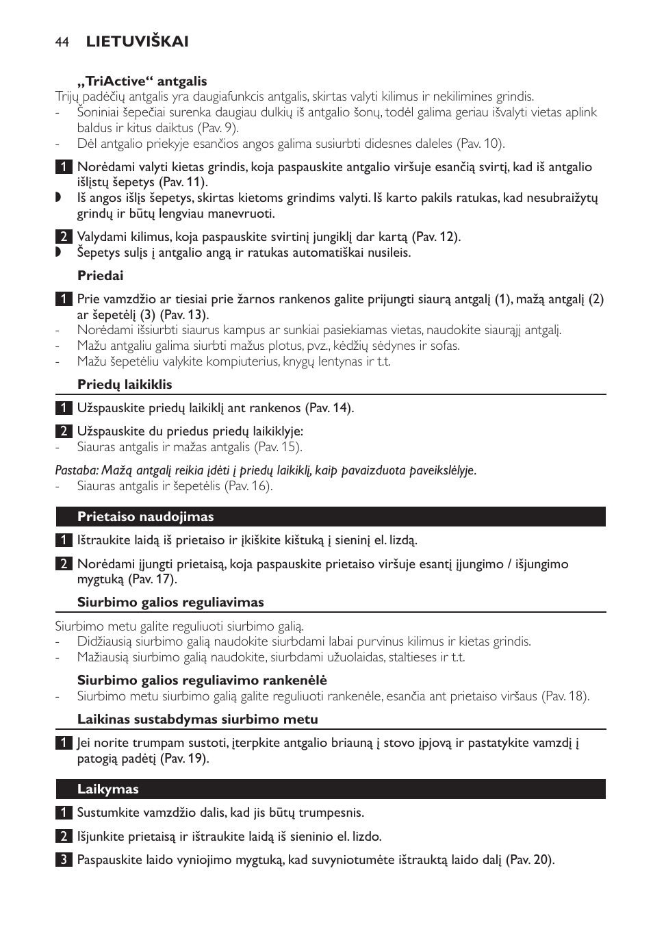 Philips FC9152 User Manual | Page 44 / 100