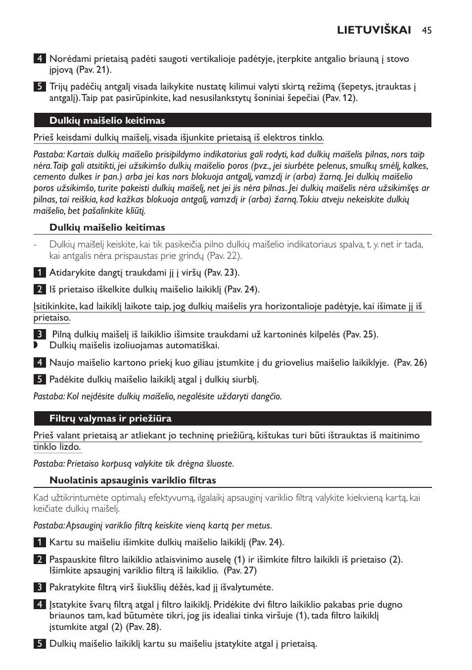 Philips FC9152 User Manual | Page 45 / 100