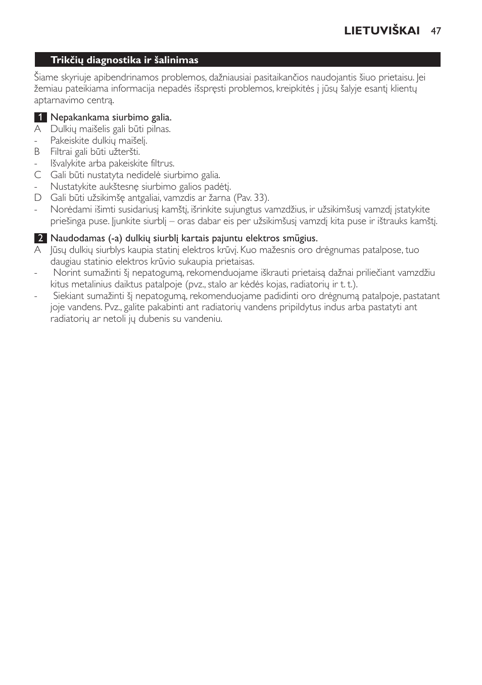 Philips FC9152 User Manual | Page 47 / 100