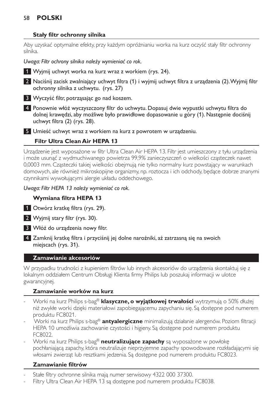 Philips FC9152 User Manual | Page 58 / 100