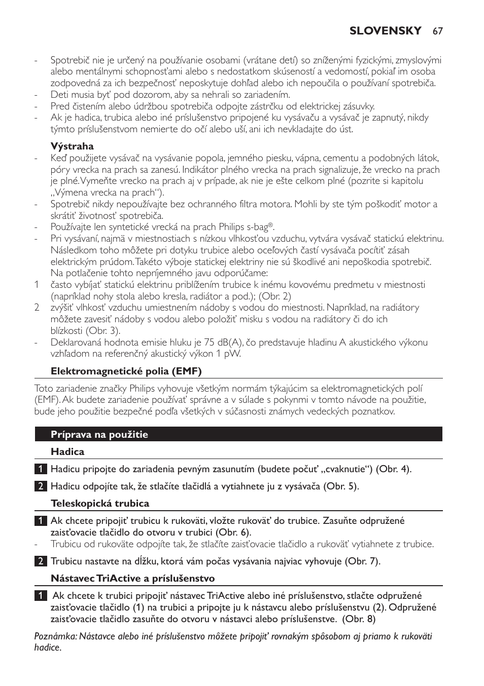 Philips FC9152 User Manual | Page 67 / 100