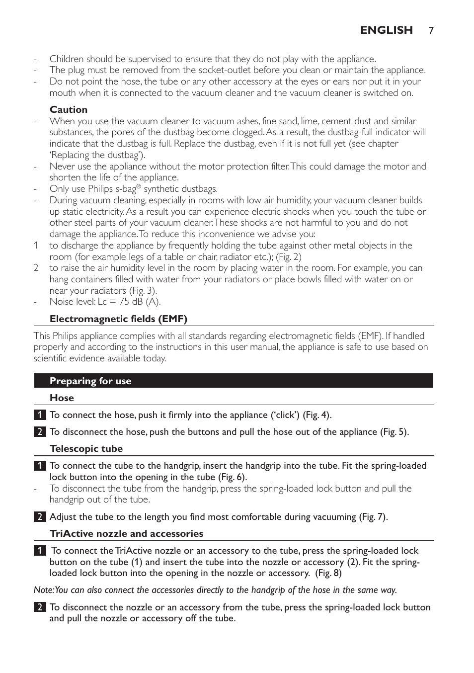 Philips FC9152 User Manual | Page 7 / 100