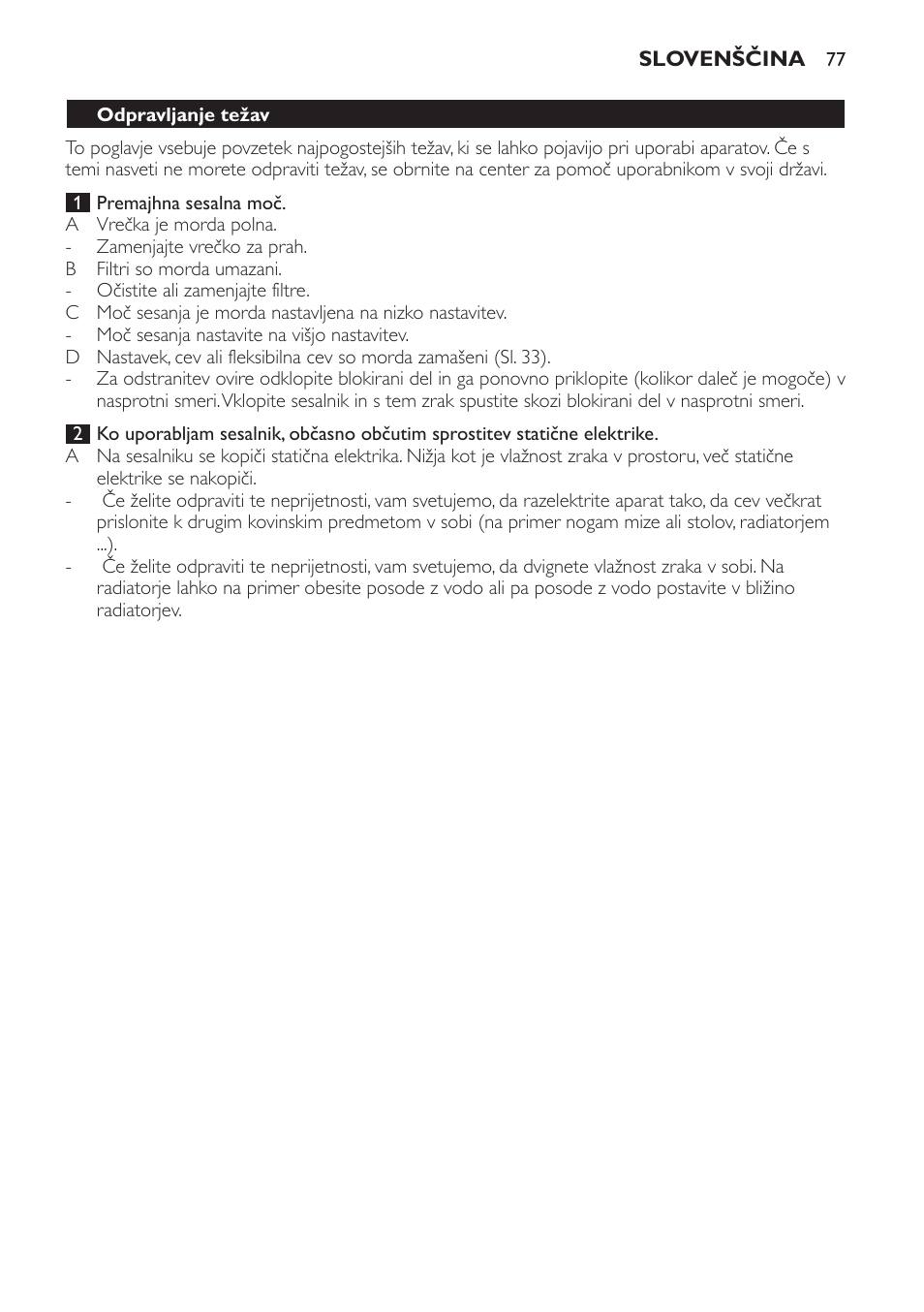 Philips FC9152 User Manual | Page 77 / 100