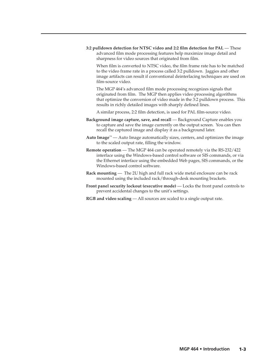 Preliminar y | Extron electronic Multi-Graphic Processor MGP 464 DI User Manual | Page 11 / 142