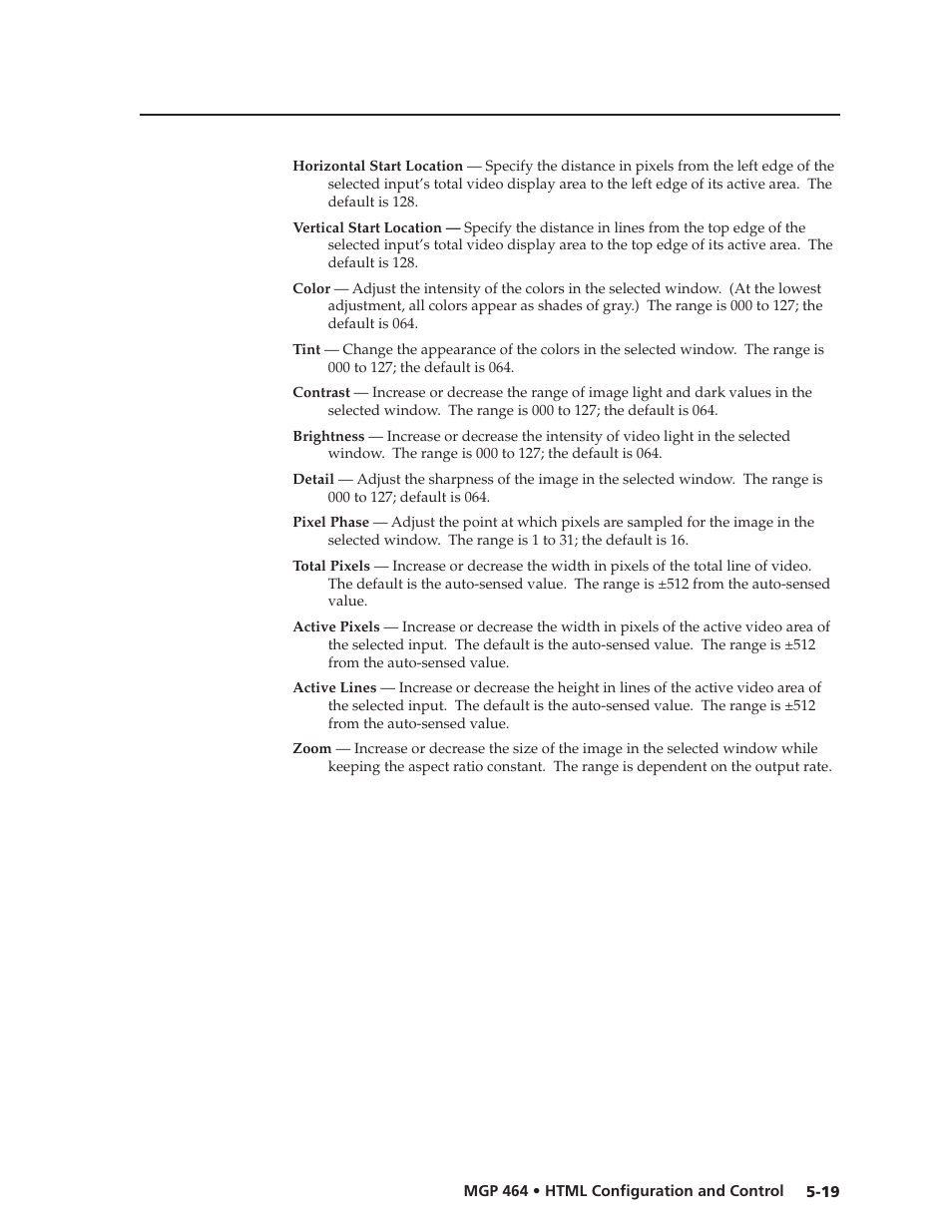 Preliminar y | Extron electronic Multi-Graphic Processor MGP 464 DI User Manual | Page 111 / 142