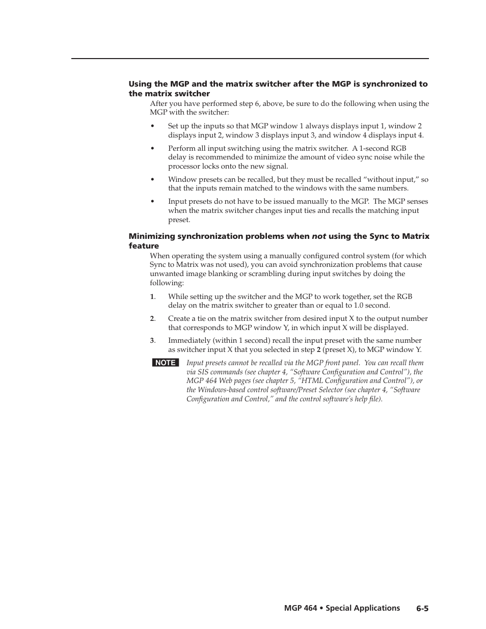 Preliminar y | Extron electronic Multi-Graphic Processor MGP 464 DI User Manual | Page 123 / 142