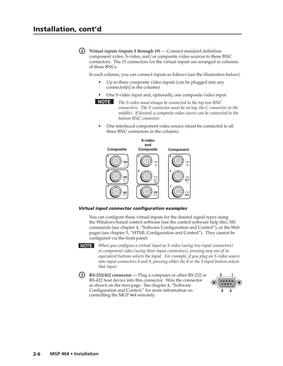 Preliminar y, Installation, cont’d | Extron electronic Multi-Graphic Processor MGP 464 DI User Manual | Page 20 / 142