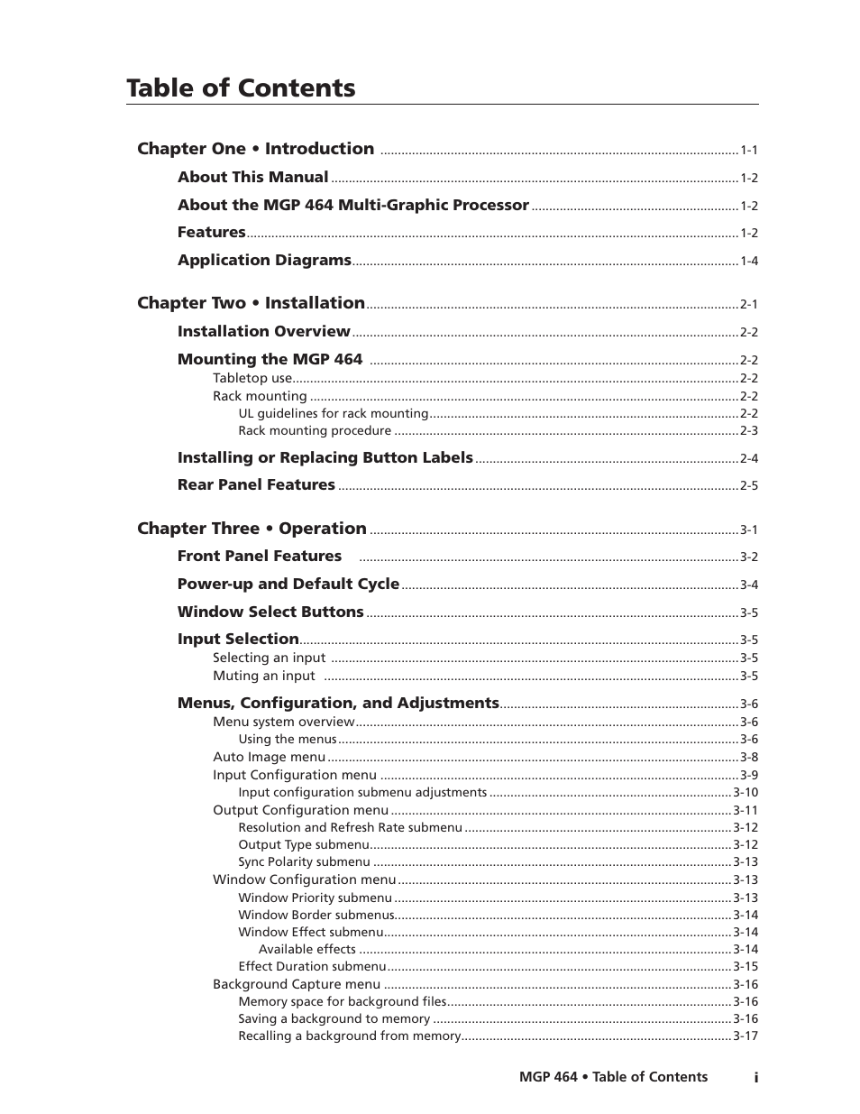 Extron electronic Multi-Graphic Processor MGP 464 DI User Manual | Page 5 / 142