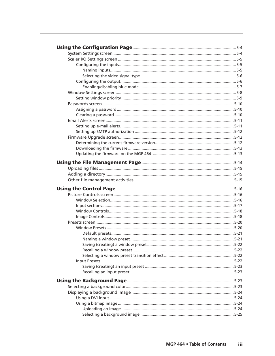 Preliminar y | Extron electronic Multi-Graphic Processor MGP 464 DI User Manual | Page 7 / 142