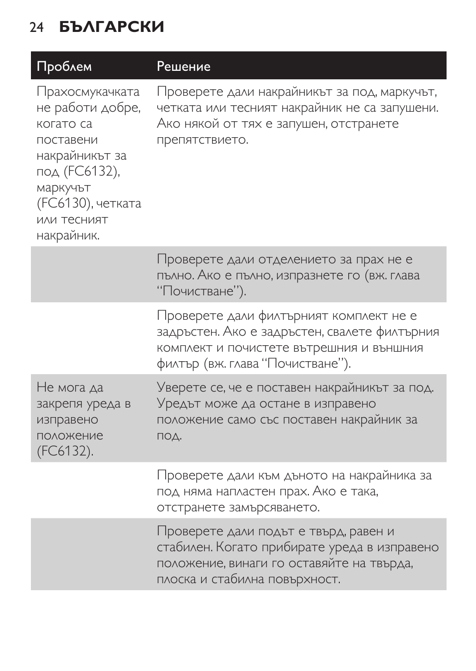 Philips FC6130 User Manual | Page 24 / 180