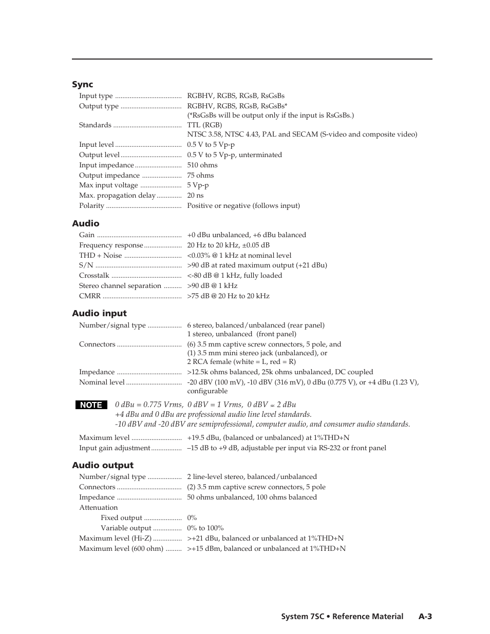 Extron electronic System 7SC User Manual | Page 67 / 74