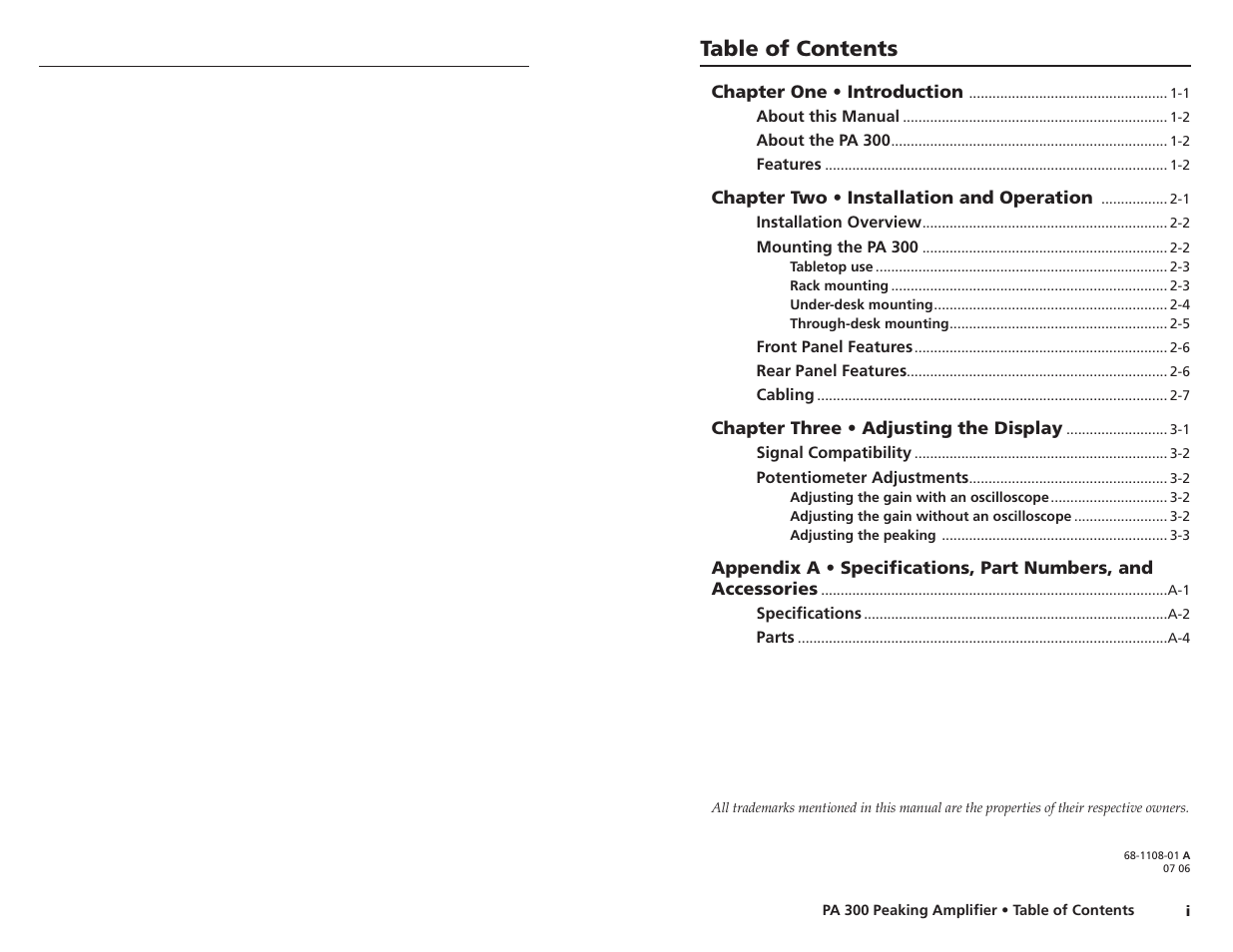 Extron electronic PA 300 User Manual | Page 4 / 14