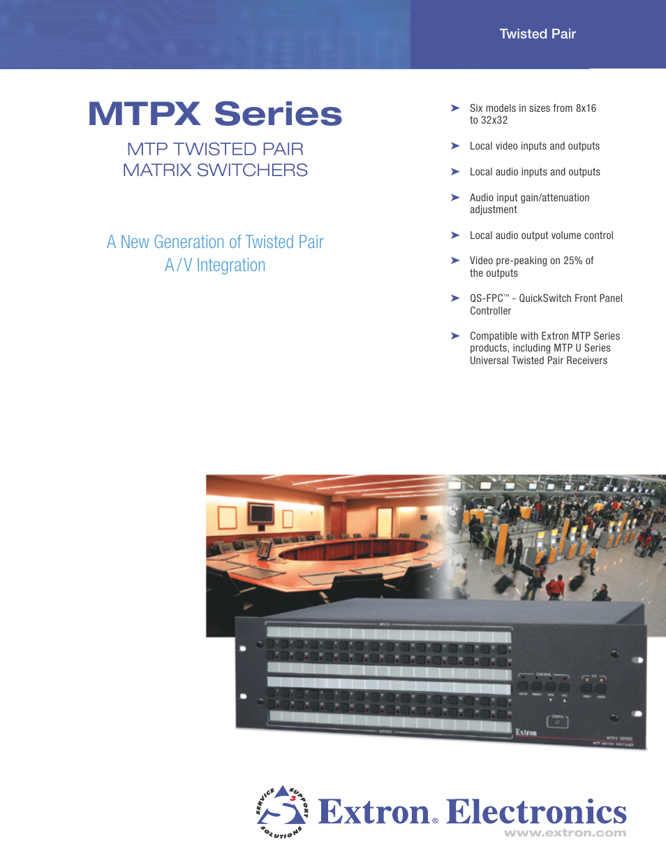 Extron electronic MTPX Series User Manual | 6 pages