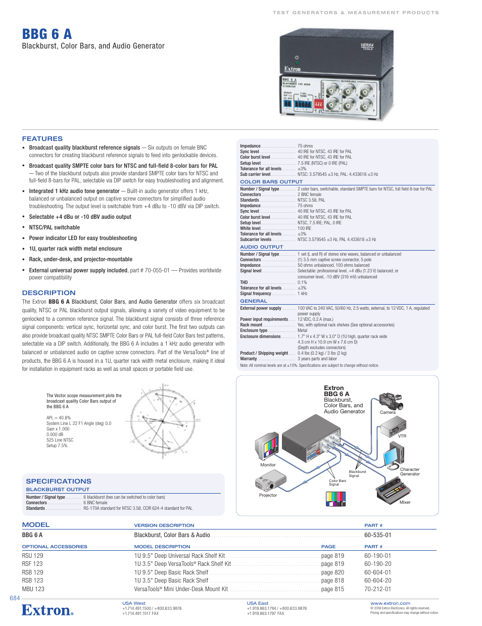 Extron electronic BBG 6 A User Manual | 1 page